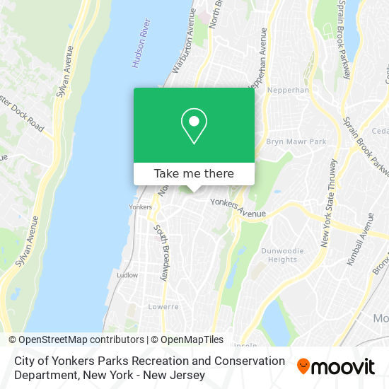 City of Yonkers Parks Recreation and Conservation Department map