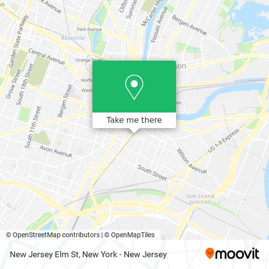 Mapa de New Jersey Elm St