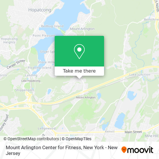 Mount Arlington Center for Fitness map