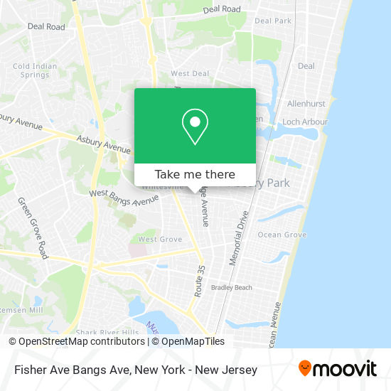 Mapa de Fisher Ave Bangs Ave