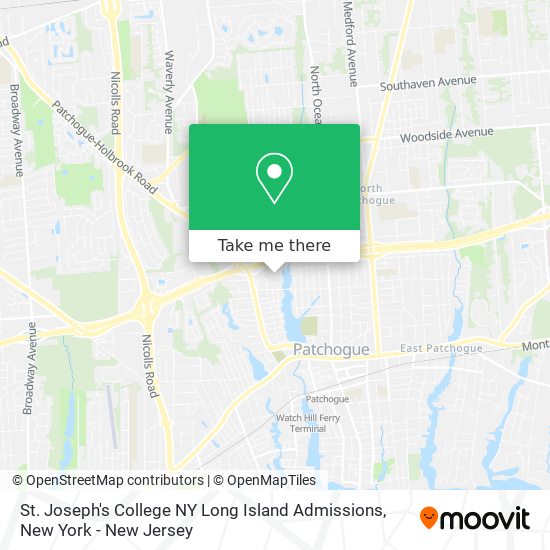 St. Joseph's College NY Long Island Admissions map