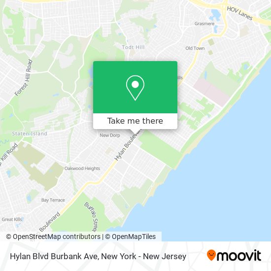 Mapa de Hylan Blvd Burbank Ave