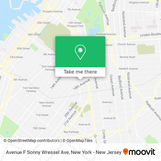 Avenue F Sonny Wressel Ave map