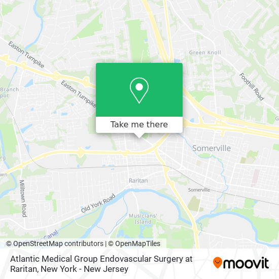 Atlantic Medical Group Endovascular Surgery at Raritan map