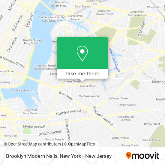 Brooklyn Modern Nails map