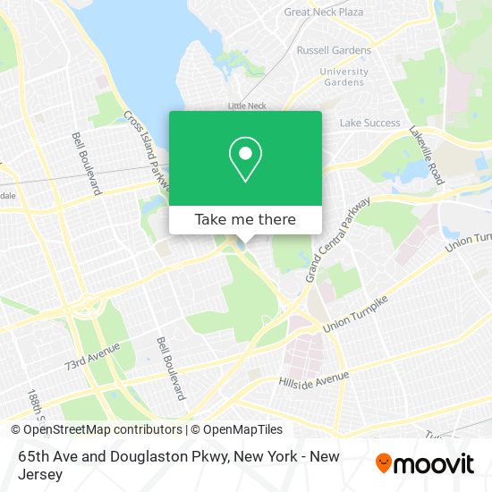 65th Ave and Douglaston Pkwy map
