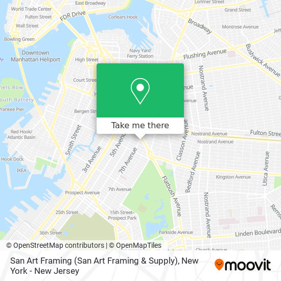 San Art Framing map