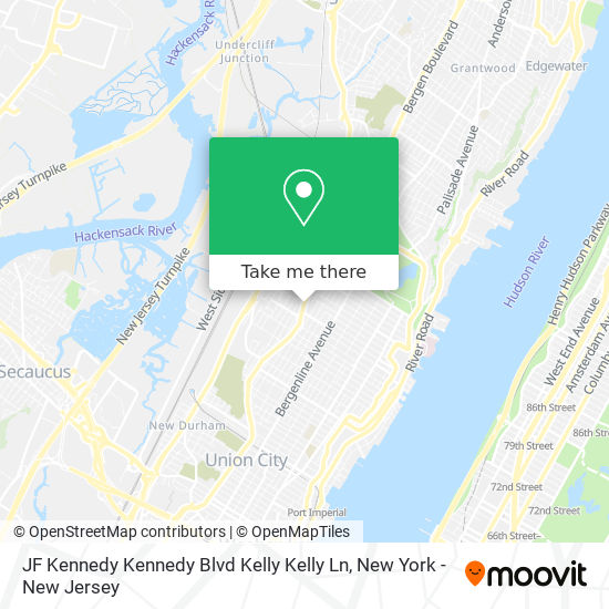 Mapa de JF Kennedy Kennedy Blvd Kelly Kelly Ln