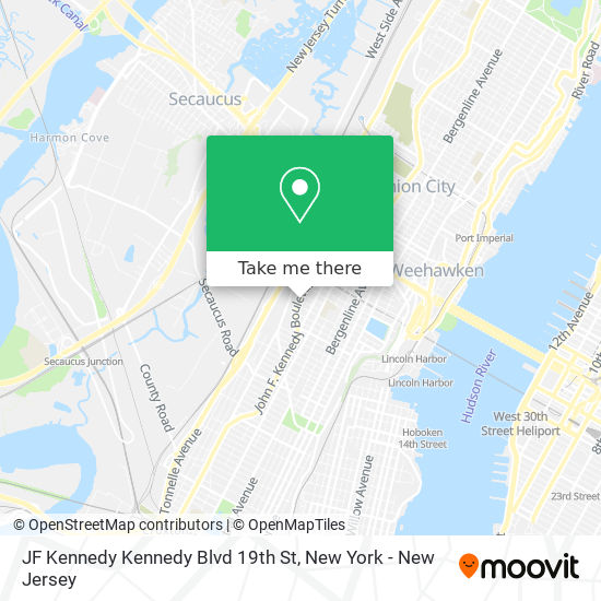 JF Kennedy Kennedy Blvd 19th St map