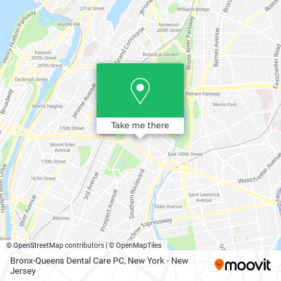 Bronx-Queens Dental Care PC map