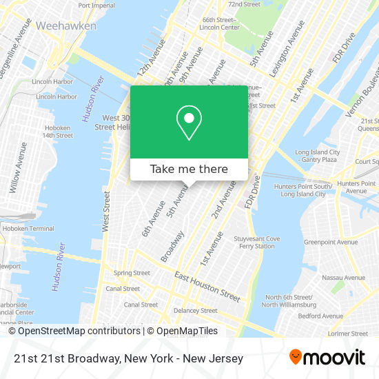 Mapa de 21st 21st Broadway