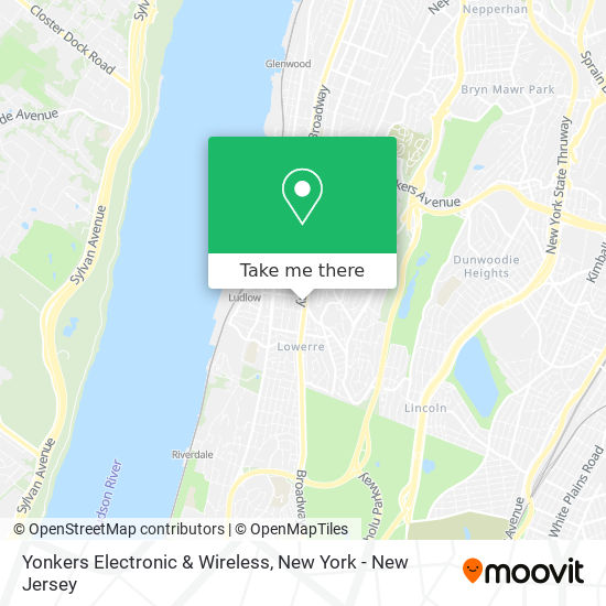Yonkers Electronic & Wireless map