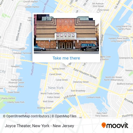 Mapa de Joyce Theater