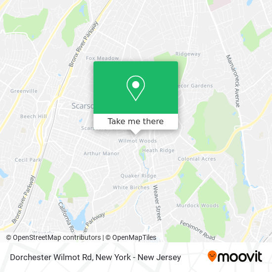 Dorchester Wilmot Rd map