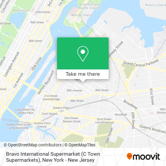 Mapa de Bravo International Supermarket (C Town Supermarkets)