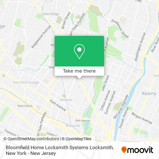 Mapa de Bloomfield Home Locksmith Systems Locksmith