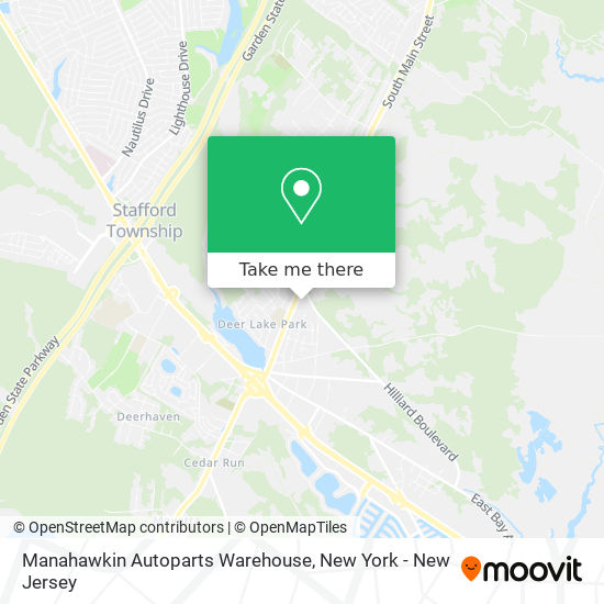 Manahawkin Autoparts Warehouse map