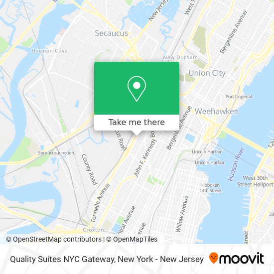 Mapa de Quality Suites NYC Gateway