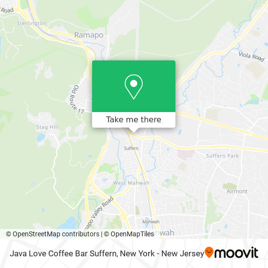 Java Love Coffee Bar Suffern map