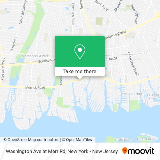 Washington Ave at Merr Rd map