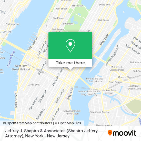 Mapa de Jeffrey J. Shapiro & Associates (Shapiro Jeffery Attorney)
