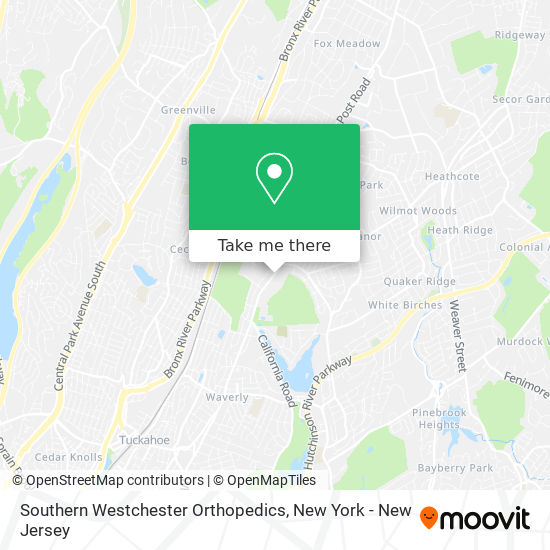 Southern Westchester Orthopedics map