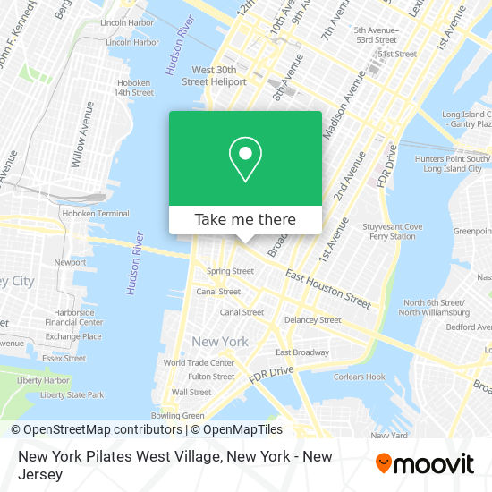 Mapa de New York Pilates West Village