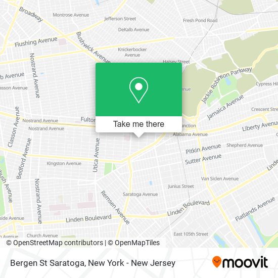 Bergen St Saratoga map