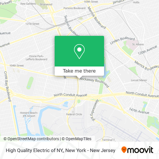 High Quality Electric of NY, map