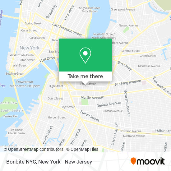 Bonbite NYC map