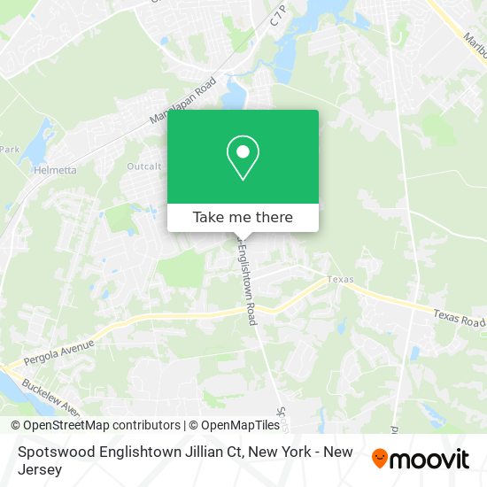 Mapa de Spotswood Englishtown Jillian Ct