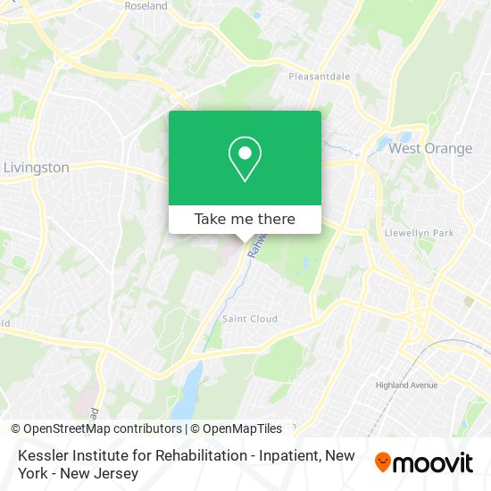 Mapa de Kessler Institute for Rehabilitation - Inpatient