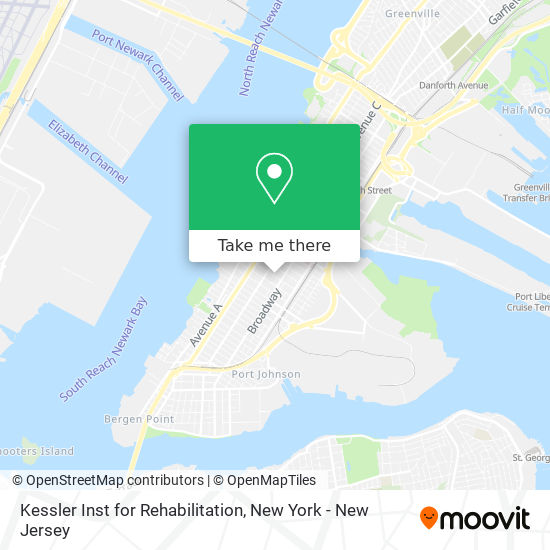 Kessler Inst for Rehabilitation map