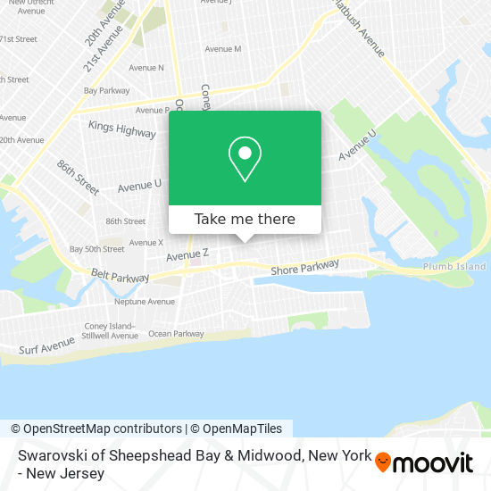 Mapa de Swarovski of Sheepshead Bay & Midwood