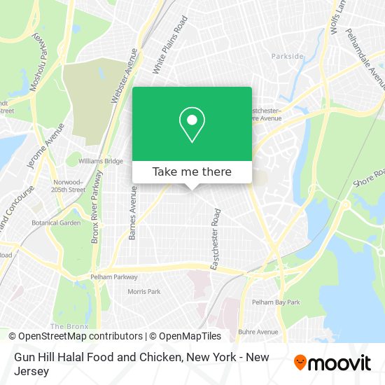 Gun Hill Halal Food and Chicken map