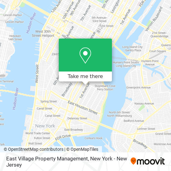 East Village Property Management map