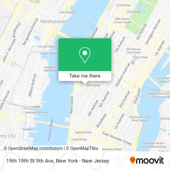 19th 19th St 9th Ave map