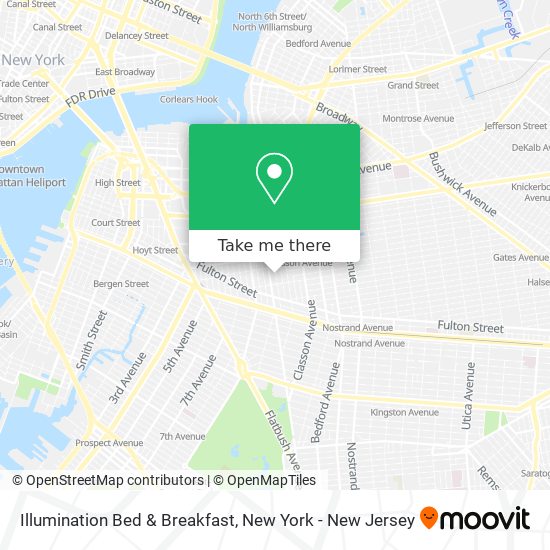 Illumination Bed & Breakfast map