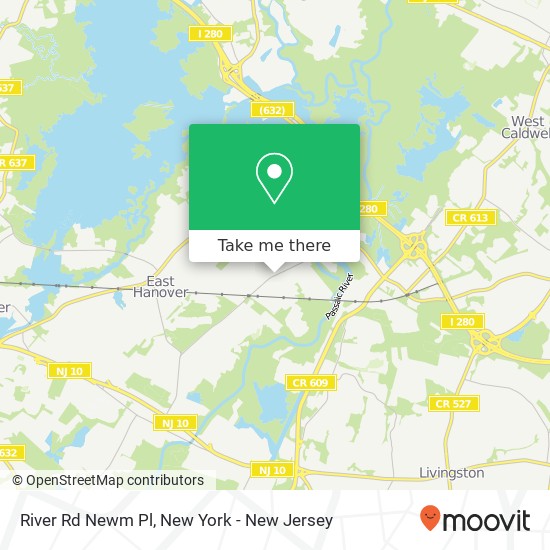 River Rd Newm Pl, East Hanover, NJ 07936 map