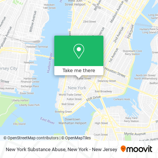 Mapa de New York Substance Abuse