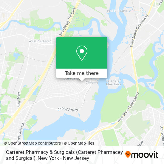 Mapa de Carteret Pharmacy & Surgicals (Carteret Pharmacey and Surgical)