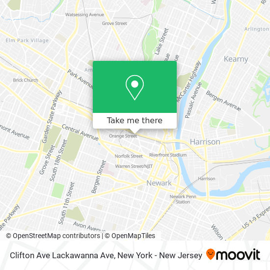 Mapa de Clifton Ave Lackawanna Ave