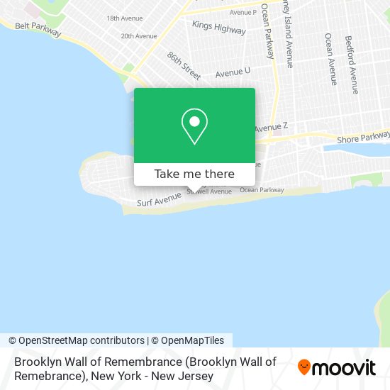 Brooklyn Wall of Remembrance map