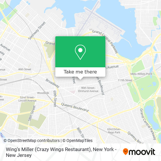 Mapa de Wing's Miller (Crazy Wings Restaurant)