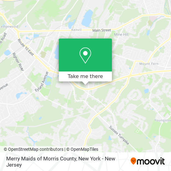 Merry Maids of Morris County map