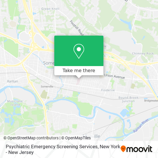 Psychiatric Emergency Screening Services map