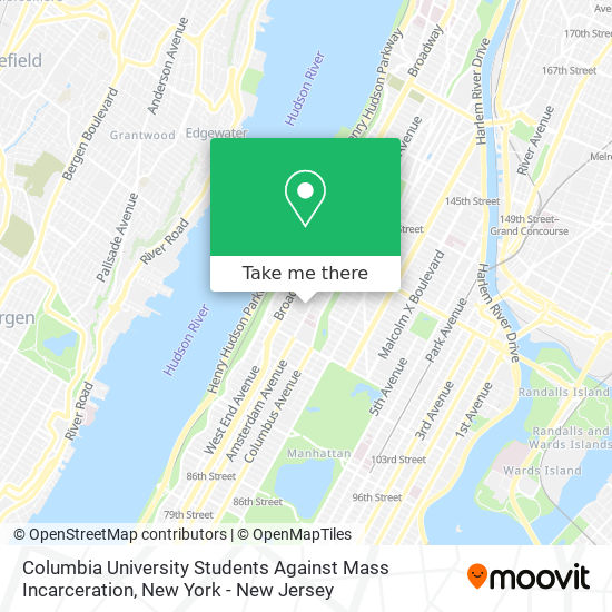Columbia University Students Against Mass Incarceration map