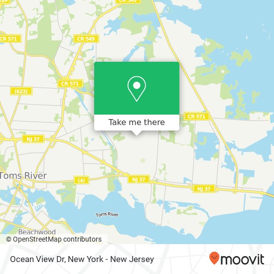 Ocean View Dr, Toms River, NJ 08753 map