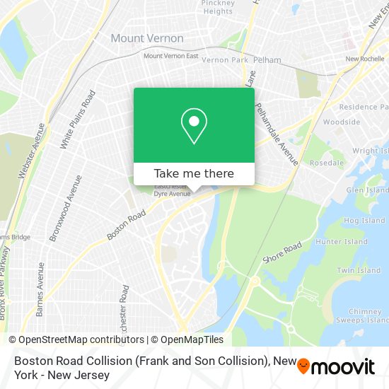 Mapa de Boston Road Collision (Frank and Son Collision)