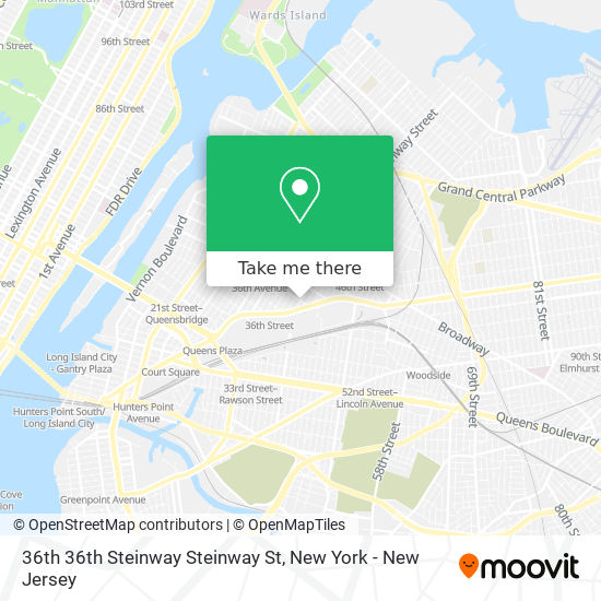 Mapa de 36th 36th Steinway Steinway St